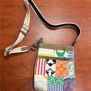 vintage Coach Hamptons patchwork crossbody bag